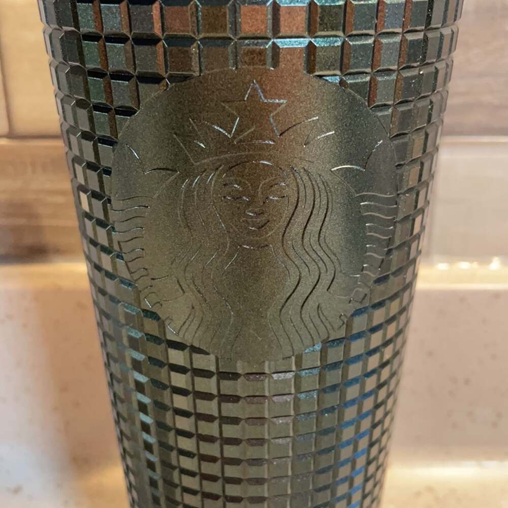 Starbucks Irridescent Black Prismatic Cold Cup NEW